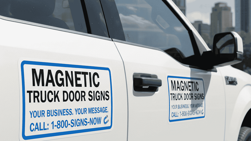 Magnetic Truck Door Signs Mobile Marketing Made Easy